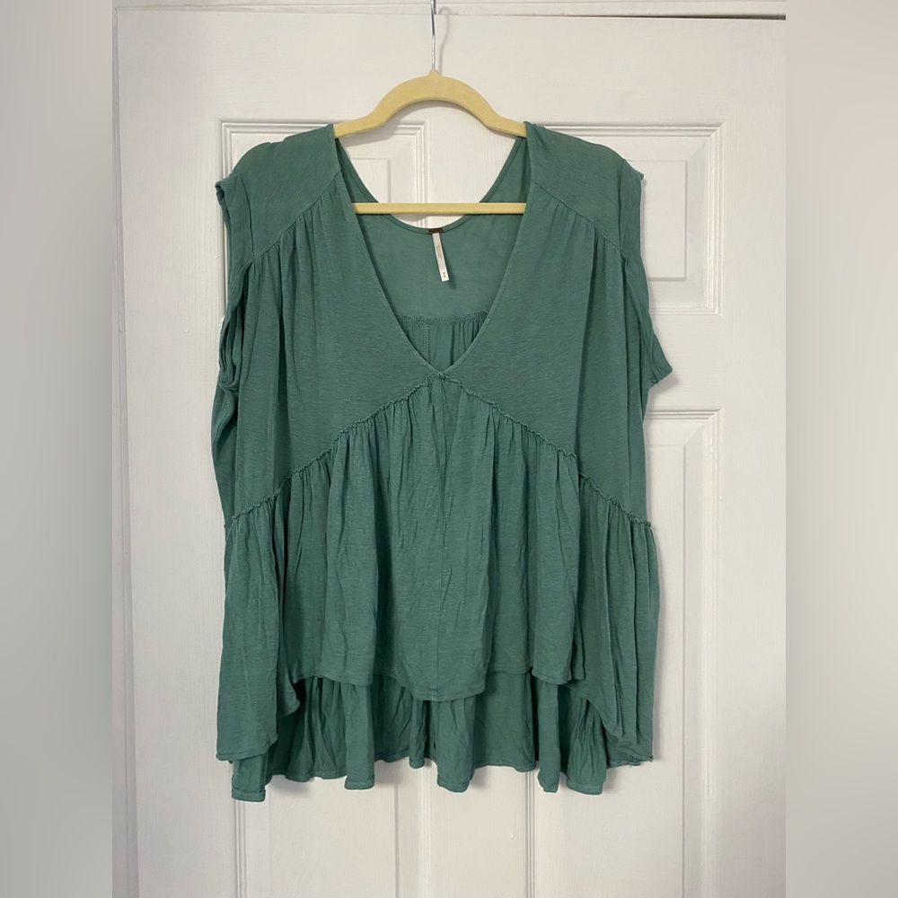 Free People Teal Top